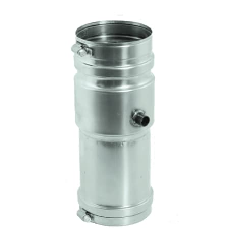 DuraVent 4 Inch FasNSeal Universal Appliance Adapter with Condensate Drain and Back Flow Preventer From the FasNSeal Series Stainless Steel