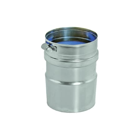 DuraVent 4 Inch FasNSeal Fulton Tapered Appliance Adapter From the FasNSeal Series Stainless Steel