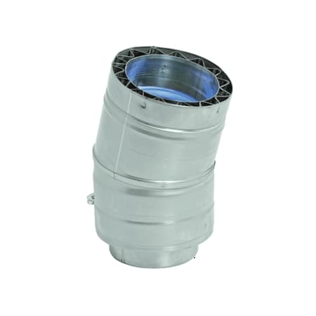 DuraVent 15 Degree Double Wall Elbow for 6 Inch Inner Diameter Vent Pipe From the FasNSeal Series Stainless Steel