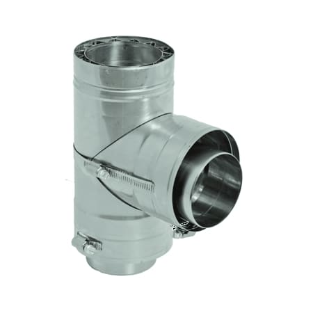 DuraVent 12 Inch Double Wall Standard Tee From the FasNSeal Series Stainless Steel