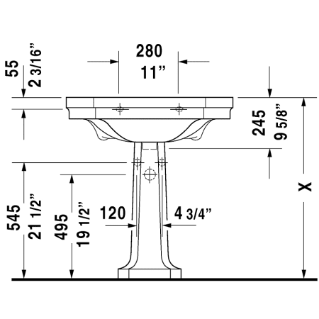 0857900000-Duravit-Line Drawing