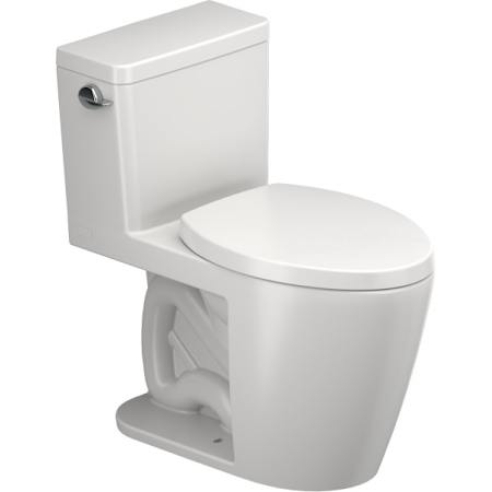 Duravit D-Neo PRO Series 1.28 GPF One Piece Elongated Toilet with Left Hand Lever White