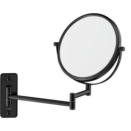 Duravit D-Code 12-1/2"W x 12-1/4"H Circular Framed Wall Mounted Make-up Mirror Matte Black
