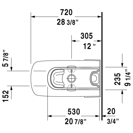 Duravit-011201TP-Technical Drawing