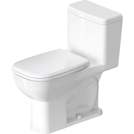 Duravit D-Code 1.28 GPF One Piece Elongated Chair Height Toilet with Left Hand Lever - Less Seat White