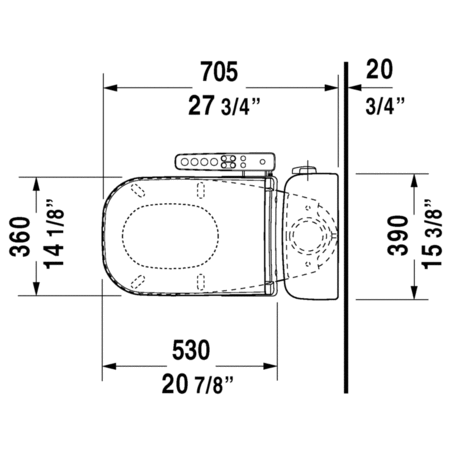 Duravit-011701TP-Technical Drawing