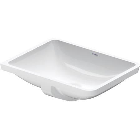 Duravit Starck 3 20-7/8" Rectangular Ceramic Undermount Bathroom Sink with Overflow and White