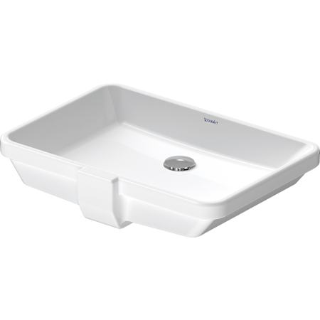 Duravit 2nd Floor 20-5/8" Rectangular Ceramic Undermount Bathroom Sink with Overflow White