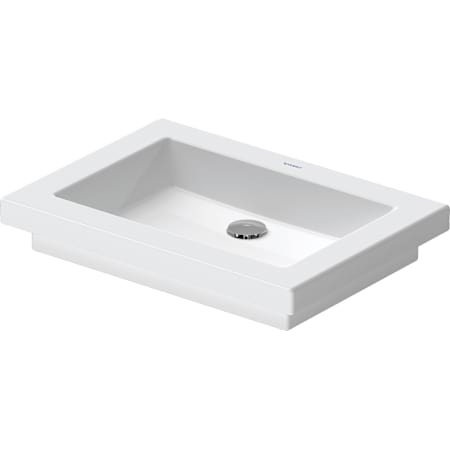Duravit 2nd Floor 22-7/8" Rectangular Ceramic Vessel Bathroom Sink White / Ground