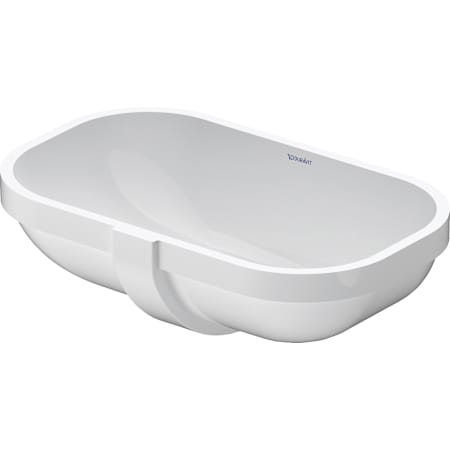 Duravit D-Code 19-1/2" Oval Ceramic Undermount Bathroom Sink with Overflow and White