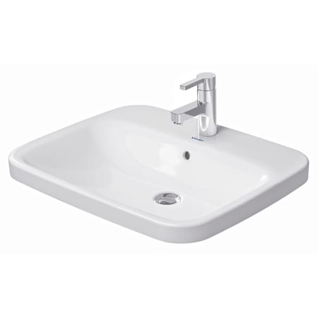 Duravit DuraStyle 24-1/4" Rectangular Ceramic Drop In Bathroom Sink with Overflow and Single Faucet Hole White