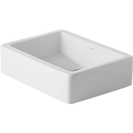 Duravit Vero 19-5/8" Rectangular Ceramic Drop In Bathroom Sink White / Ground