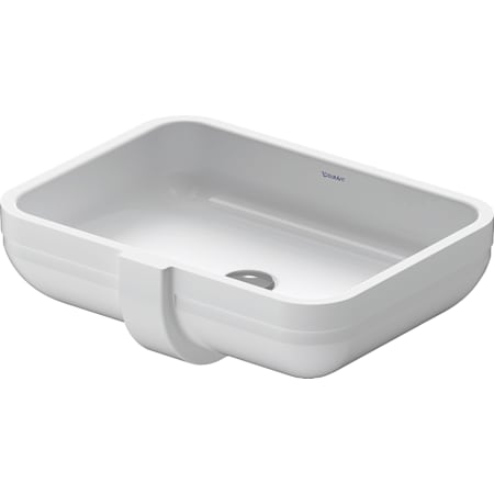 Duravit Happy D.2 18-7/8" Rectangular Ceramic Undermount Bathroom Sink with Overflow and White