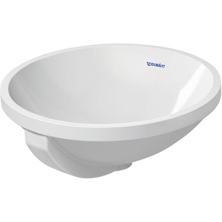 Duravit Architec 15-3/4" Circular Ceramic Undermount Bathroom Sink with Overflow and White / Glazed Underside