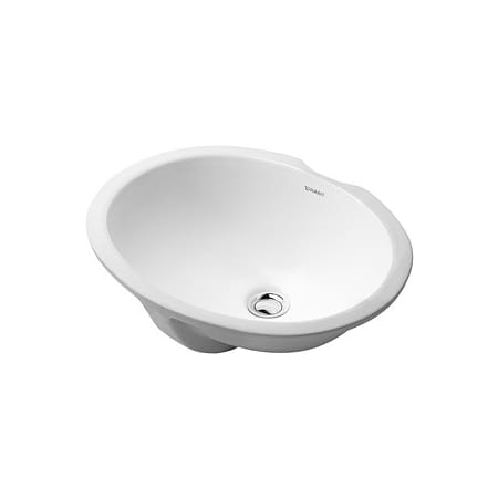 Duravit Design Classics 18-1/8" Oval Ceramic Undermount Bathroom Sink with Overflow and White