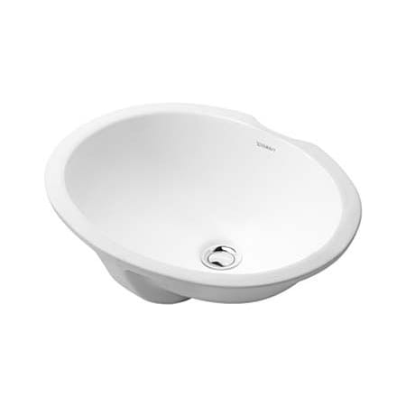 Duravit Dune 22-5/8" Oval Ceramic Undermount Bathroom Sink with Overflow White