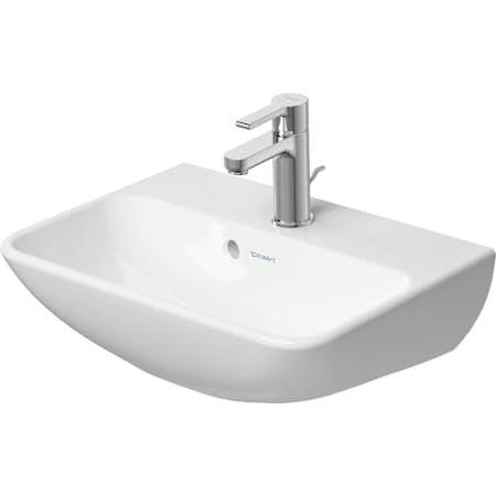 Duravit ME by Starck 17-3/4" Rectangular Ceramic Wall Mounted Bathroom Sink with Overflow and Single Faucet Hole Satin Matte White