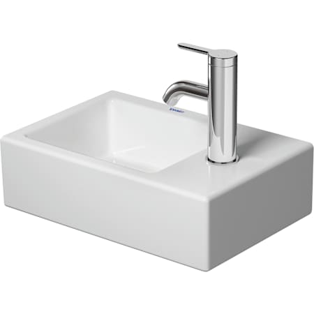 Duravit Vero 100-1/2" Ceramic Rectangular Wall Mounted Bathroom Sink with Single Faucet Hole White