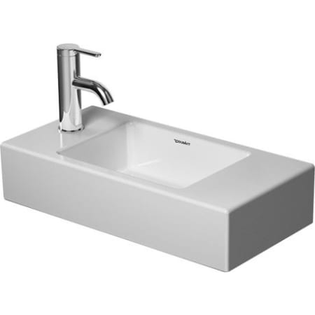 Duravit Vero Air 19-5/8" Wall Mounted Single Basin Ceramic Utility Sink with Left Faucet Hole - Less Overflow White