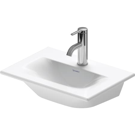 Duravit Viu 100-1/2" Rectangular Ceramic Wall Mounted Bathroom Sink with Single Faucet Hole White