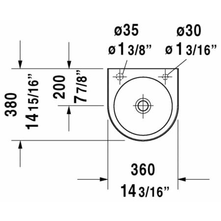 Duravit-0766350000-Dimensional Drawing