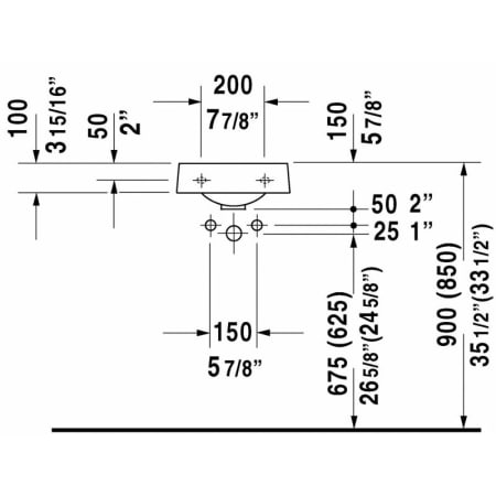 Duravit-0766350009-Dimensional Drawing