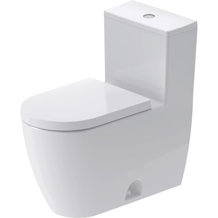 Duravit Bento Starck Box 0.92 / 1.32 GPF Dual Flush One Piece Elongated Toilet with Push Button Flush HygieneGlaze White