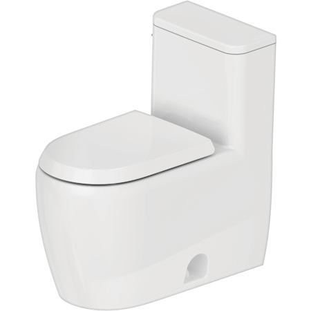 Duravit Qatego 1.28 GPF One Piece Elongated Toilet with Left Hand Lever White