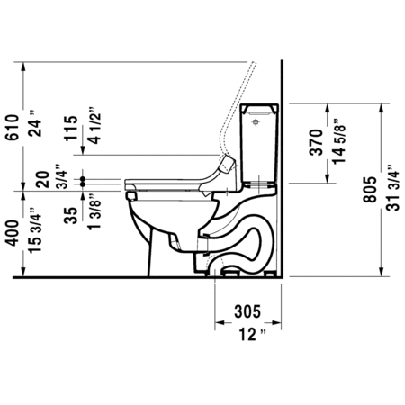 Duravit-212501TP-Technical Drawing