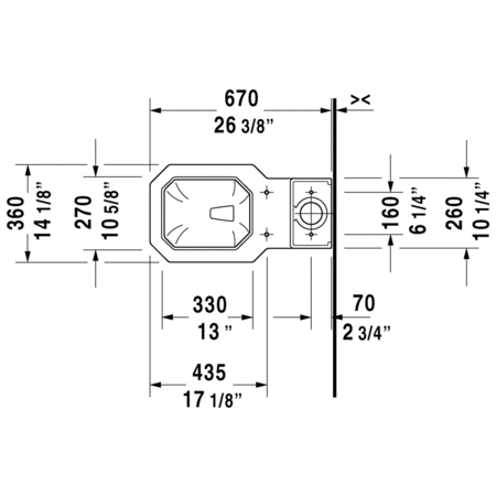 Duravit-213001TP-Technical Drawing