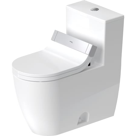 Duravit ME by Starck 0.92/1.32 GPF Dual Flush One Piece Elongated Chair Height Toilet with Top Flush Button - Less Seat White