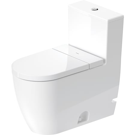 Duravit ME by Starck 0.92 / 1.32 GPF Dual Flush One-Piece Rimless Toilet for Sensowash Bidet Seats - Less Seat White