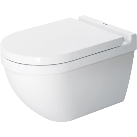 Duravit Starck 3 0.8/1.6 GPF Dual Flush Wall Mounted One Piece Round Toilet - Less Seat White