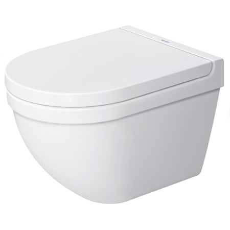 Duravit Starck 3 0.8/1.2 GPF Dual Flush Wall Mounted One Piece Compact Toilet with Wall Hand Lever - Less Seat White