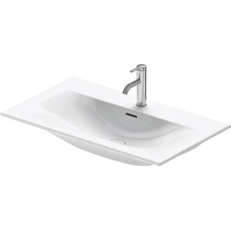 Duravit Viu 100-1/2" Rectangular Wall Mounted Bathroom Sink with Single Faucet Hole White