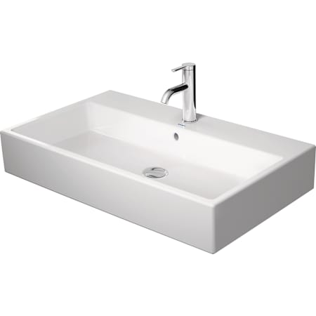 Duravit Vero 31-1/2" Rectangular Ceramic Wall Mounted Bathroom Sink with Overflow and Single Faucet Hole White