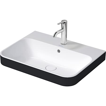 Duravit Happy D.2 23-5/8" Rectangular Ceramic Vessel Bathroom Sink with Overflow and Single Faucet Hole White