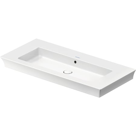 Duravit White Tulip 41-1/2" Rectangular Ceramic Wall Mounted Bathroom Sink with Overflow and White