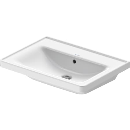 Duravit D-Neo 25-11/16" Rectangular Ceramic Wall Mounted Bathroom Sink with Overflow White