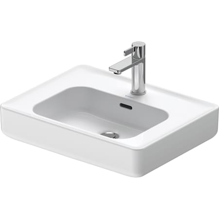 Duravit Soleil by Starck 22" Rectangular Ceramic Vessel Bathroom Sink with Overflow and Single Faucet Hole White