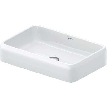 Duravit Qatego 23-5/8" Rectangular Ceramic Vessel Bathroom Sink White High Gloss