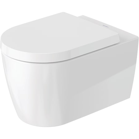 Duravit ME by Starck 0.8/1.28 GPF Dual Flush Wall Mounted One Piece Elongated Toilet with Wall Hand Lever - Less Seat White