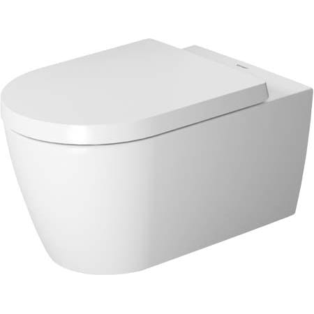 Duravit ME by Starck 0.8/1.28 GPF Dual Flush Wall Mounted One Piece Elongated Toilet with Wall Hand Lever - Less Seat White