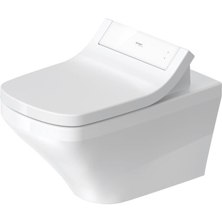 Duravit DuraStyle 0.8/1.6 GPF Dual Flush Wall Mounted One Piece Elongated Toilet with Wall Hand Lever - Less Seat White