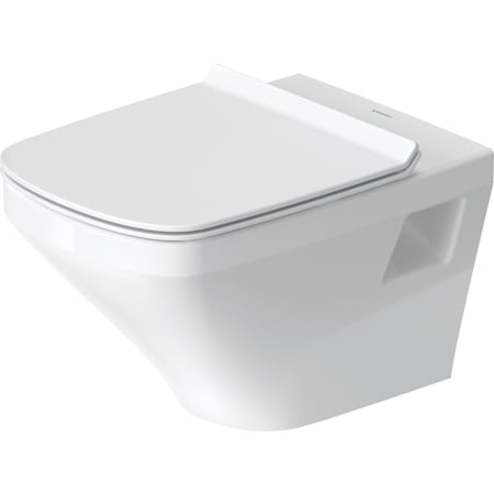 Duravit DuraStyle 0.8/1.6 GPF Dual Flush Wall Mounted One Piece Elongated Toilet with Wall Hand Lever - Less Seat White