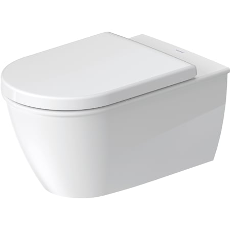 Duravit Darling New 0.8/1.6 GPF Dual Flush Wall Mounted One Piece Elongated Toilet with Wall Hand Lever - Less Seat White