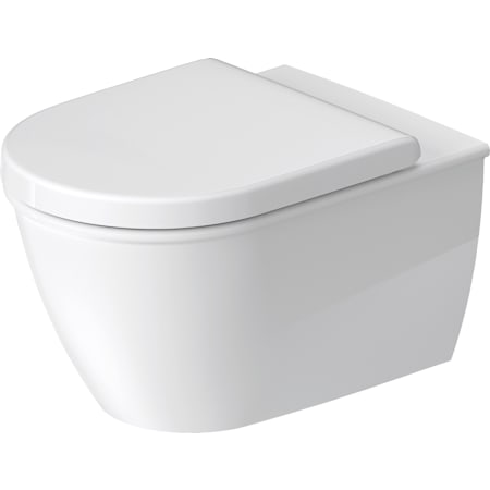 Duravit Darling New 0.8/1.6 GPF Dual Flush Wall Mounted One Piece Round Toilet with Wall Hand Lever - Less Seat White