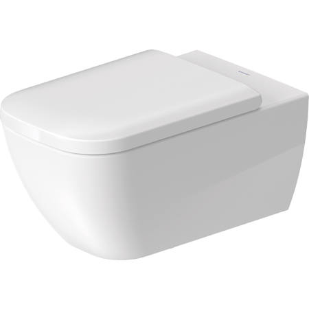 Duravit Happy D.2 0.8/1.6 GPF Dual Flush Wall Mounted One Piece Elongated Toilet with Wall Hand Lever - Less Seat White