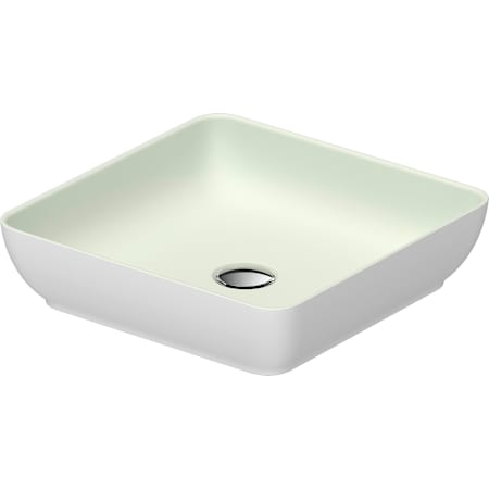 Duravit Sivida 15-3/4" Square Solid Surface Vessel Bathroom Sink Matte Pale Green