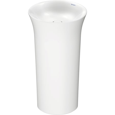Duravit White Tulip 19-5/8" Circular Ceramic Pedestal Bathroom Sink White